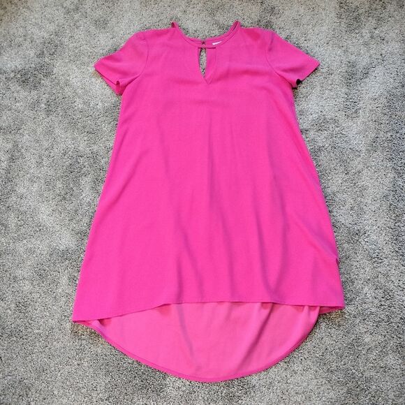 Trina Turk Flowy Hot Pink Keyhole Pink High Low Floramaria Dress Sz 6 - Picture 2 of 7